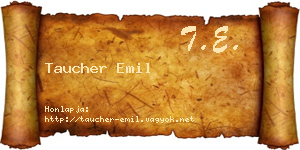 Taucher Emil névjegykártya