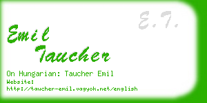 emil taucher business card